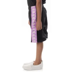 Kids 222 Banda Treadwellz Shorts - Black Smoke Violet -Kappa 304KQ20Y D3A 3
