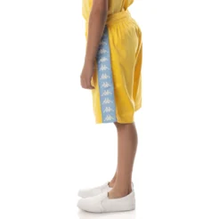 Kids 222 Banda Treadwellz Shorts - Yellow Light Blue -Kappa 304KQ20Y D3D 3