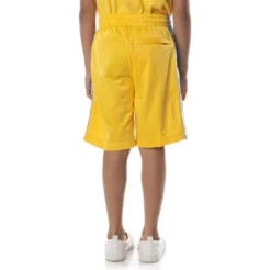 Kids 222 Banda Treadwellz Shorts - Yellow Light Blue -Kappa 304KQ20Y D3D 4