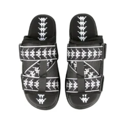222 Banda Mitel 1 Sandals - Black White -Kappa 304KUQ0 A00 4