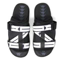 Authentic Jpn Mitel Sandals - Black White 8 Authentic Jpn Mitel Sandals - Black White -Kappa 304T500 916 3