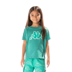 Kids Logo Tape Avirec 2 T-Shirt - Teal