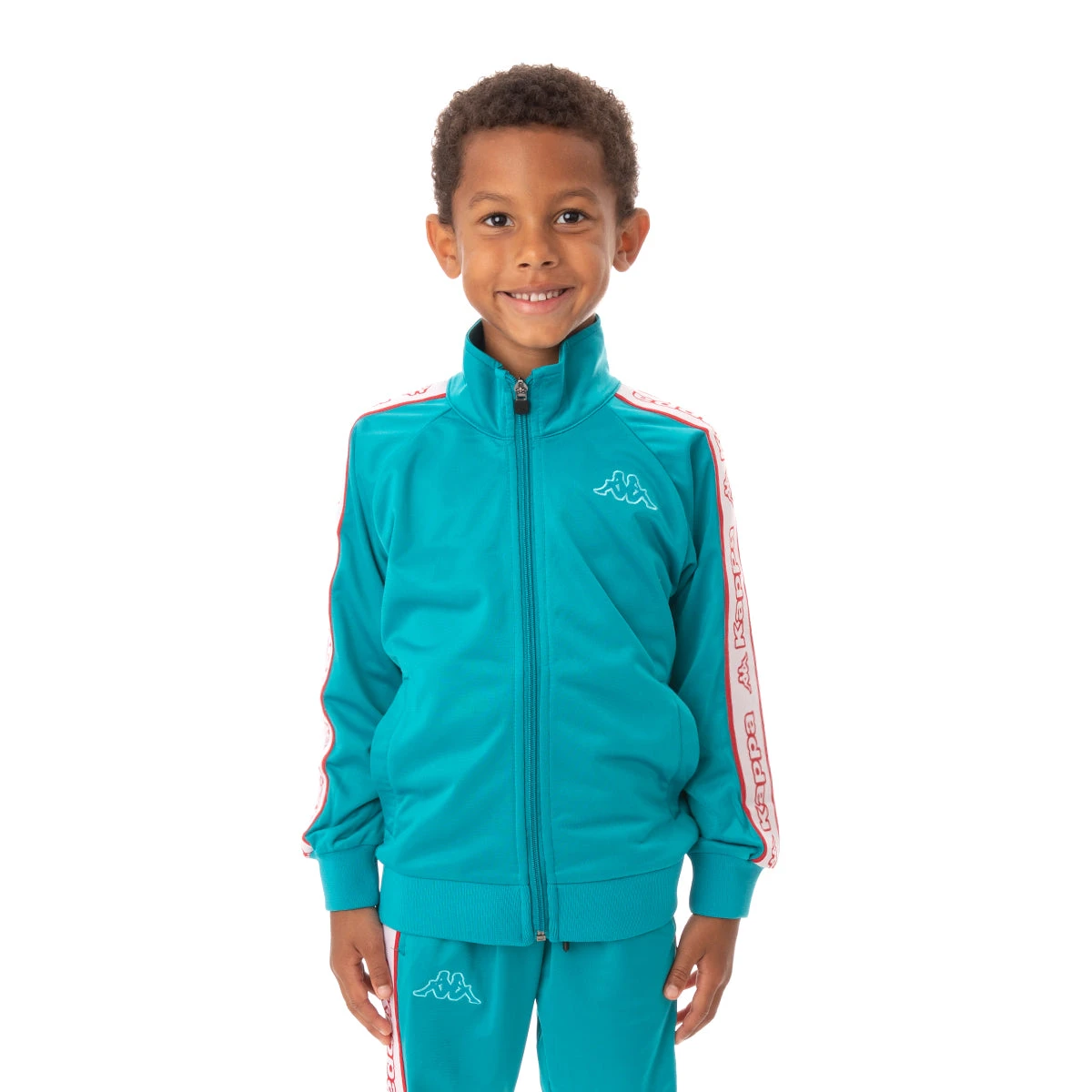 Kids Logo Tape Artem 2 Track Jacket - Peacock 1 Kids Logo Tape Artem 2 Track Jacket - Peacock