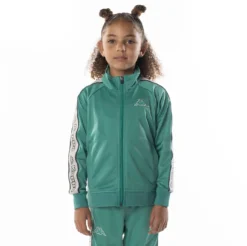 Kids Logo Tape Artem 2 Track Jacket - Teal