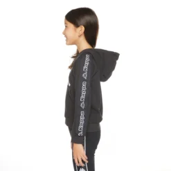 Kids Logo Tape Apet 2 Hoodie - Black Smoke -Kappa 311B7VWY 088 3 scaled