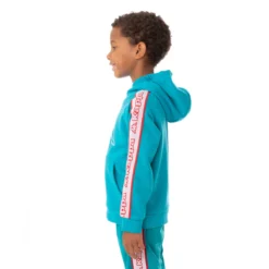 Kids Logo Tape Apet 2 Hoodie - Peacock -Kappa 311B7VWY A3T 2