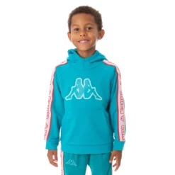 Kids Logo Tape Apet 2 Hoodie - Peacock