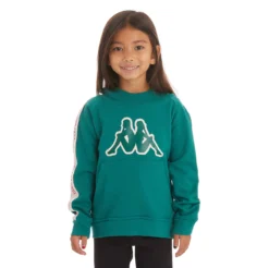 Kids Logo Tape Apet 2 Hoodie - Dark Green