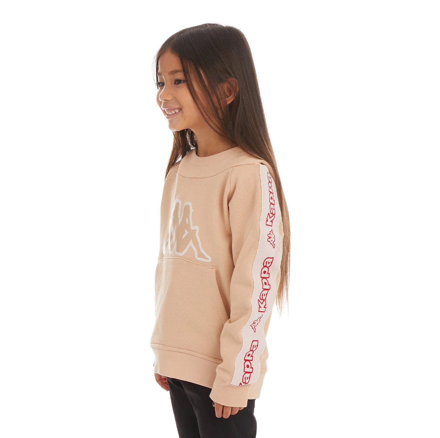 Kids Logo Tape Apet 2 Hoodie - Beige 2 Kids Logo Tape Apet 2 Hoodie - Beige - Image 2
