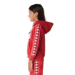 Kids 222 Banda Hurtado 2 Hoodie - Red -Kappa 311BGMWY C5A 3