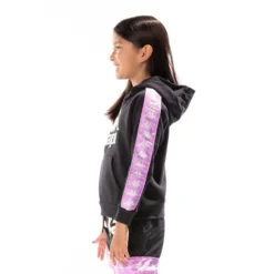 Kids 222 Banda Hurtado 2 Hoodie - Black Smoke Violet -Kappa 311BGMWY D3A 3 scaled