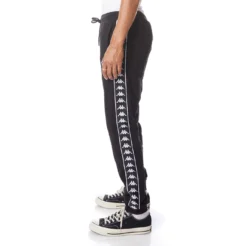 222 Banda Alanz 2 Sweatpants - Black White 6 222 Banda Alanz 2 Sweatpants - Black White -Kappa 311BHCW A2H 3