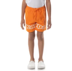 Logo Tape Dolm Shorts - Orange