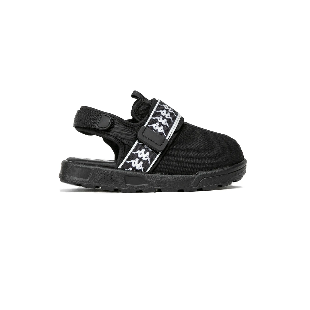 222 Banda Marlam Kids Sandals - Black White 1 222 Banda Marlam Kids Sandals - Black White