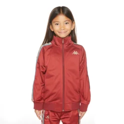 Kids 222 Banda Mercury Track Jacket - Maroon Turqoise