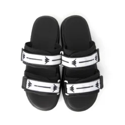 Authentic Jpn Tasiilaq 1 Slides - Black-White -Kappa 321667W A36 4 3895a1cf 6981 489e 94d5 b80bc11f08d8