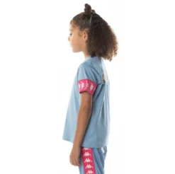 Kids 222 Banda Niji 2 T-Shirt - Light Blue Pink -Kappa 321E7EWY A05 3