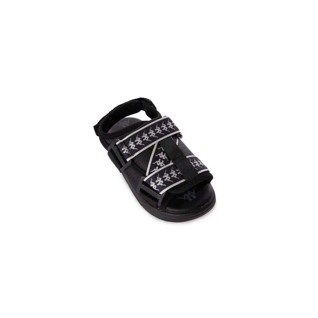 222 Banda Mitel 2 Kids Sandals - Black White 2 222 Banda Mitel 2 Kids Sandals - Black White - Image 2