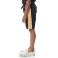 Kids Logo Tape Aedi 2 Shorts - Black Smoke Orange -Kappa 331463WY A6E 3