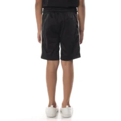 Kids Logo Tape Aedi 2 Shorts - Black Smoke Orange -Kappa 331463WY A6E 4