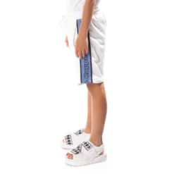 Kids Logo Tape Aedi 2 Shorts - White Blue -Kappa 331463WY A6H 3