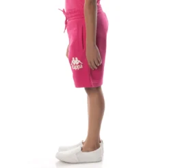 Kids Authentic Uppsala Shorts - Pink Sand -Kappa 33154GWY Z1B 3
