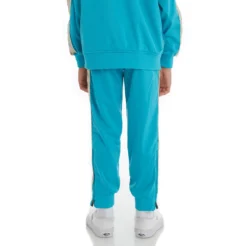 Kids 222 Banda Deky 2 Trackpants - Dark Aqua -Kappa 33192SWY A05 4