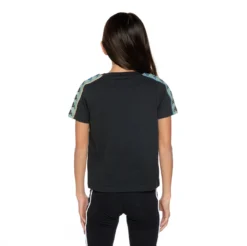 Kids 222 Banda Mars T-Shirt - Black Smoke Sage -Kappa 331G62WY A02 4