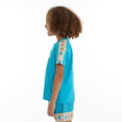 Kids 222 Banda Deto 2 T-Shirt - Dark Aqua -Kappa 34198GWY A05 3