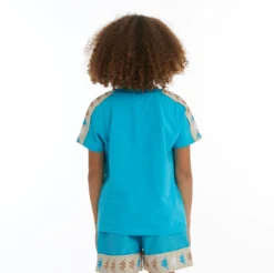 Kids 222 Banda Deto 2 T-Shirt - Dark Aqua -Kappa 34198GWY A05 4