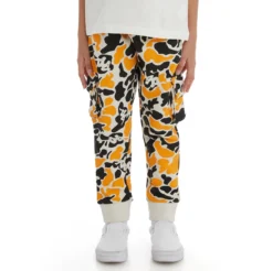 Kids Authentic Pakot Sweatpants - Black Smoke Light Orange