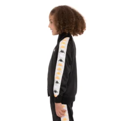 Kids 222 Banda Dullo 2 Track Jacket - Black Smoke -Kappa 35182XWY A00 3 scaled