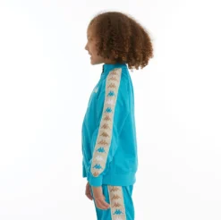 Kids 222 Banda Dullo 2 Track Jacket - Dark Aqua -Kappa 35182XWY A05 3