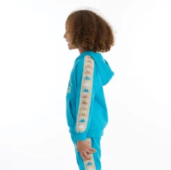 Kids 222 Banda Hurtado 4 Hoodie - Dark Aqua -Kappa 35182ZWY A05 3