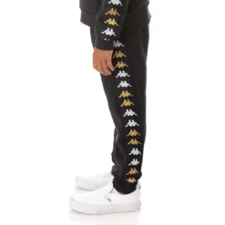 Kids 222 Banda Alanzin Sweatpants - Black Smoke -Kappa 36175RWY VA1 2