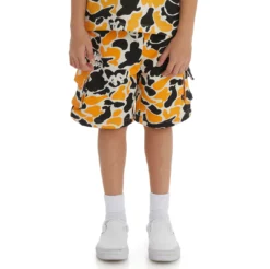 Kids Authentic Pathos Shorts - Black Smoke Light Orange
