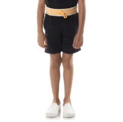 Kids Logo Tape Eko Shorts - Black Smoke Orange