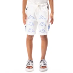 Kids Logo Tape Esso Cargo Shorts - White Blue
