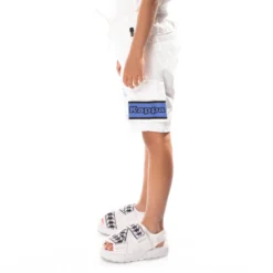 Kids Logo Tape Esso Cargo Shorts - White Blue -Kappa 371F1GWY A03 3