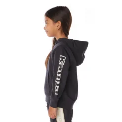 Kids Logo Avo Hoodie - Black Smoke -Kappa 381973WY A0U 3 scaled