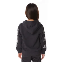 Kids Logo Avo Hoodie - Black Smoke -Kappa 381973WY A0U 4 scaled