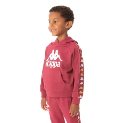 Kids 222 Banda Hurtadon Hoodie - Burgundy -Kappa 381D1MWY VA3 2