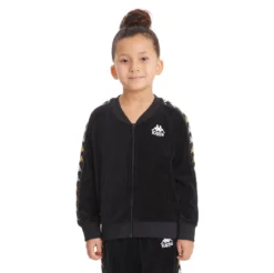 Kids 222 Banda Benettin Track Jacket - Black Smoke