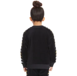 Kids 222 Banda Benettin Track Jacket - Black Smoke -Kappa 381D1PWY VA1 4