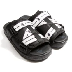 Authentic Jpn Mitel Sandals - Black White 9 Authentic Jpn Mitel Sandals - Black White -Kappa blkwhitemytel0 scaled