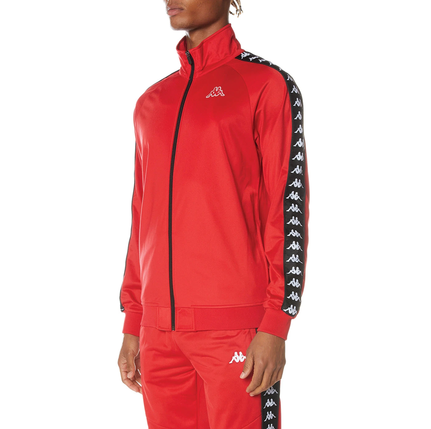 222 Banda Anniston Track Jacket - Red Black 2 222 Banda Anniston Track Jacket - Red Black - Image 2