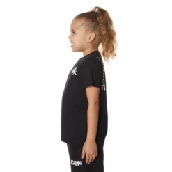 Kids Authentic Bytom T-Shirt - Black Jet -Kappa kappa kids black shirt 341764WY G9Z 3 scaled