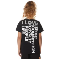 Kids Authentic Bytom T-Shirt - Black Jet -Kappa kappa kids black shirt 341764WY G9Z 4 scaled