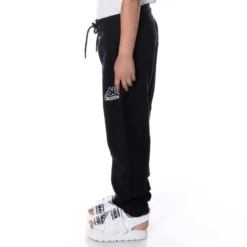 Kids Logo Arctplus Sweatpants - Black Smoke -Kappa kappa kids sweatpants black unknown 3 scaled