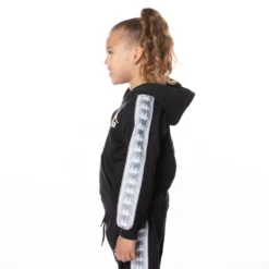 Kids 222 Banda Solgo Hoodie - Jet Black -Kappa kappa kids sweatshirt black 341J5WWY XGX 3 scaled